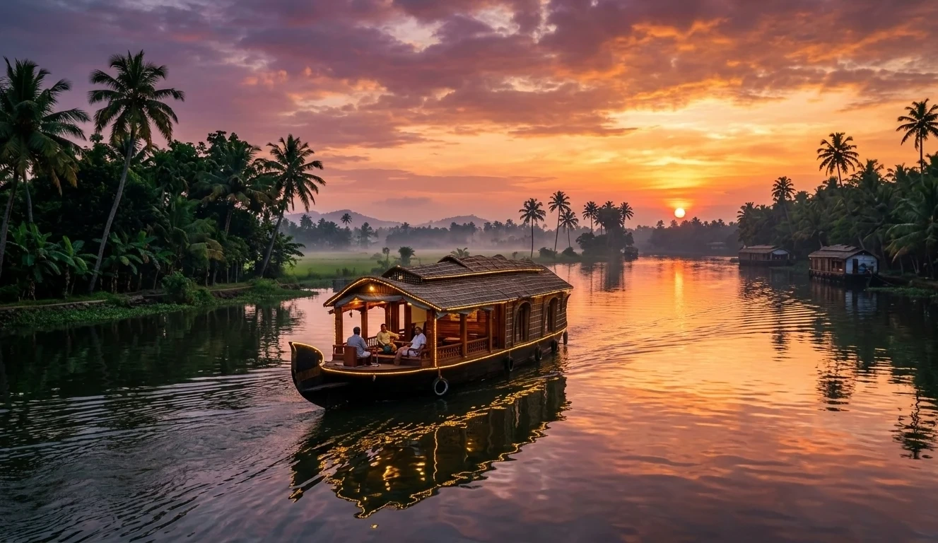 Alappuzha Kerala houseboats in the backwaters